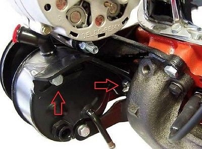 1965 - 1968 Chevelle Power Steering Adjuster Bracket Big Block, Upper, Angle 2