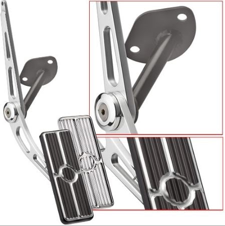 1968 - 1972 Nova Fuel Gas Accelerator Pedal Assembly, Custom POLISHED Billet Aluminum, Angle 2