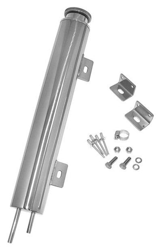Custom 13" Polished STAINLESS STEEL Radiator Coolant Overflow Tank Reservoir Bottle Jar, Universal