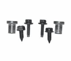 1968 - 1972 Nova Radiator Mounting Hardware Set, 4 Bolts and 2 LH Rubber Well Nuts