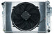 1968 - 1972 Chevy II Nova Big Block COLD-CASE Aluminum Radiator KIT WITH SIDE MOUNTING BRACKETS for Automatic Trans with 16" Electric Fan and Custom Fit Aluminum Fan Shroud