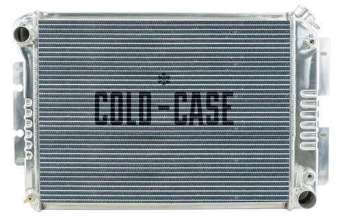1968 - 1972 Chevy II Nova Big Block COLD-CASE Aluminum Radiator KIT WITH SIDE MOUNTING BRACKETS for Automatic, Angle 2
