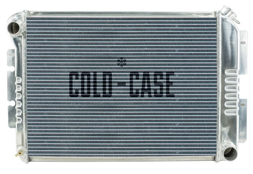 1968 - 1972 Chevy II Nova Big Block COLD-CASE Aluminum Radiator KIT WITH SIDE MOUNTING BRACKETS for Manual Trans, Angle 2