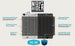 a 1966 - 1967 Chevelle COLD-CASE Black Powder Coated Aluminum Radiator for Automatic Trans, Black Night Rider, Angle 2