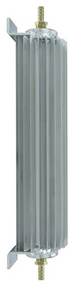 Finned Aluminum External Automatic Transmission Cooler 12", Angle 2