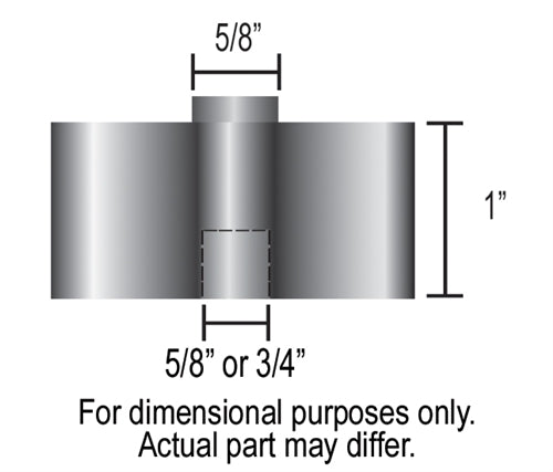 1964 - 1972 Engine Cooling Fan Spacer Kit, 1 Inch Thick, Angle 2