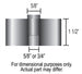 1964 - 1972 Engine Cooling Fan Spacer Kit, 1.5 Inch Thick, Angle 2