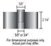 1964 - 1972 Engine Cooling Fan Spacer Kit, 2.25 Inch Thick, Angle 2