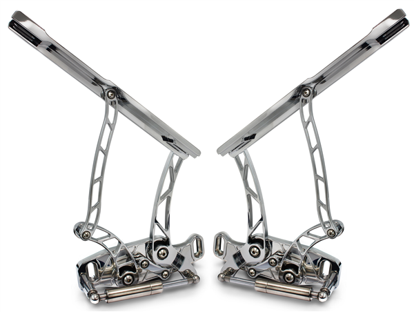 1965 - 1967 Chevelle Kinetic Style POLISHED Billet Aluminum Hood Hinges