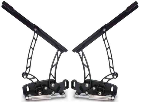 1965 - 1967 Chevelle Kinetic Style Billet Aluminum Hood Hinges, Black Anodized Finish