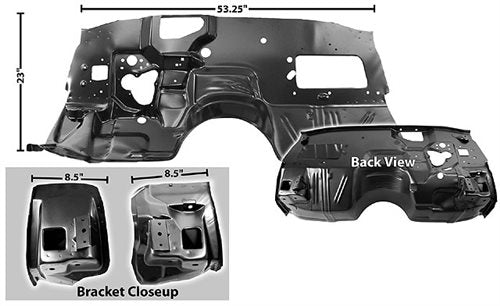 1968 - 1972 Chevelle Firewall (Without Air Conditioning) (All Except Convertible), Each