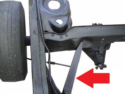 1964 - 1967 Chevelle Rear Axle Frame Crossmember Reinforcement Braces, Pair, Angle 2