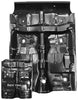 1964 - 1967 Chevelle Full Floor Pan 1 Piece Including Under Rear Seat Pan, Weld-Thru Primer, Angle 2
