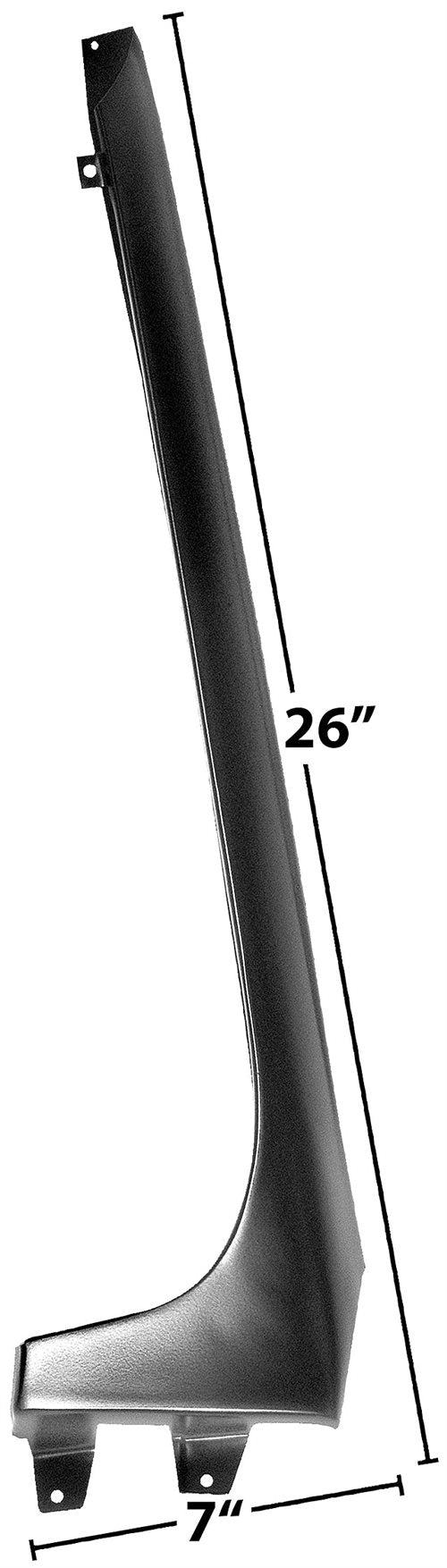 1966 - 1967 Chevelle Windshield Pillar Post, LH, Hardtop