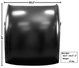 1966 - 1967 Chevelle Roof Skin Panel, 2 Door Hardtop Coupe, Angle 2