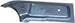 1964 - 1967 Chevelle Trunk Floor Brace with Cage Nut, Left Hand, Angle 3