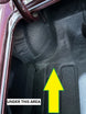 1964 - 1967 Chevelle Trunk Floor Brace with Cage Nut, Left Hand, Angle 4