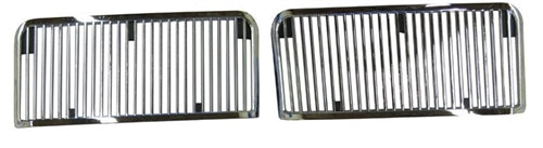 1968 - 1969 Chevelle Hood Louvers, Super Sport, Chrome, Pair