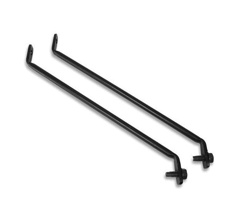 1968 - 1972 Chevelle Front Fender Extension Brace Bars, Steel, Black, Pair