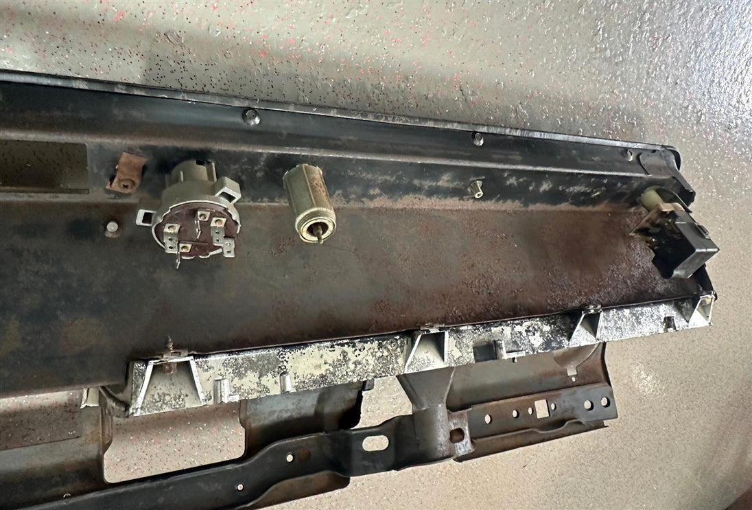 1966 Chevelle Dash Metal Frame Assembly, With AC Used GM, Angle 15