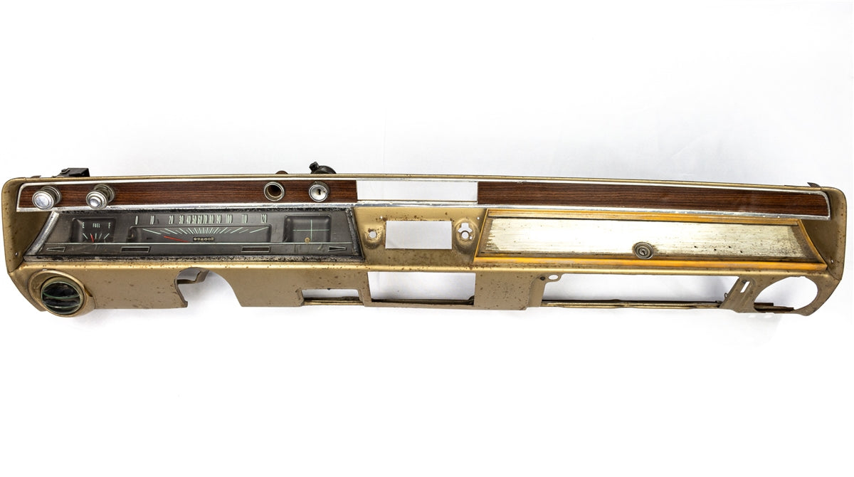 1967 Chevelle Dash Metal Frame Assembly, With Speedometer for Air Conditioning, Used GM