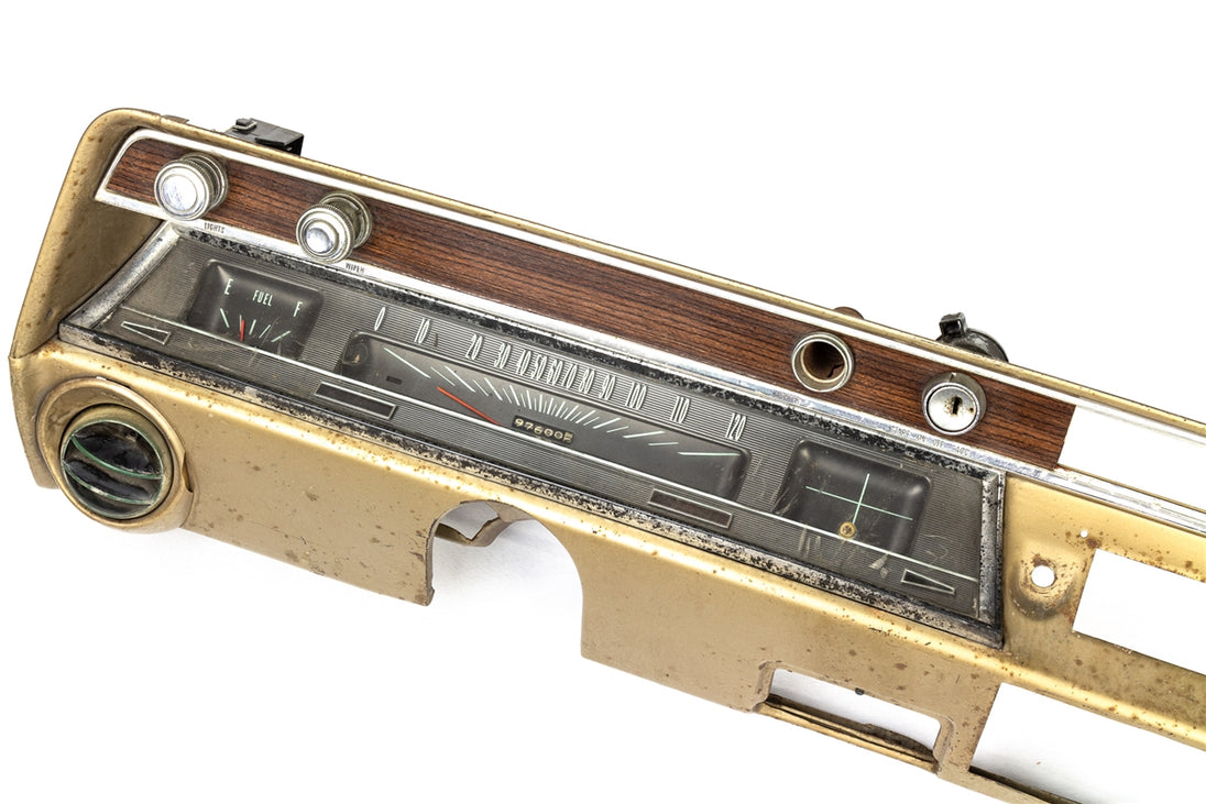 1967 Chevelle Dash Metal Frame Assembly, With Speedometer for Air Conditioning, Used GM, Angle 2