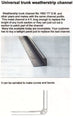 Universal Trunk Gutter Weatherstrip Repair Channel, 4 Foot Long, Angle 3