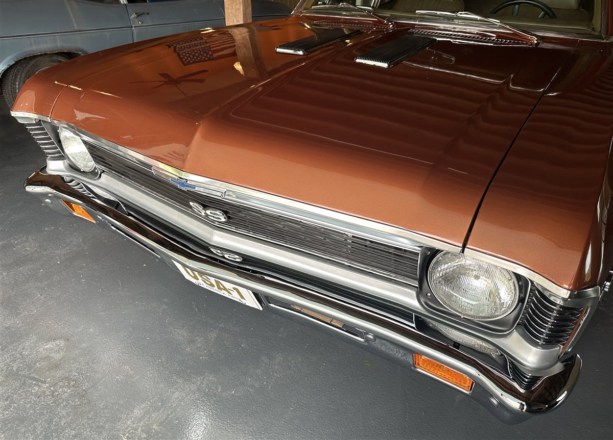1968 - 1972 Nova Grille to Bumper Filler Plastic Panel, Angle 3