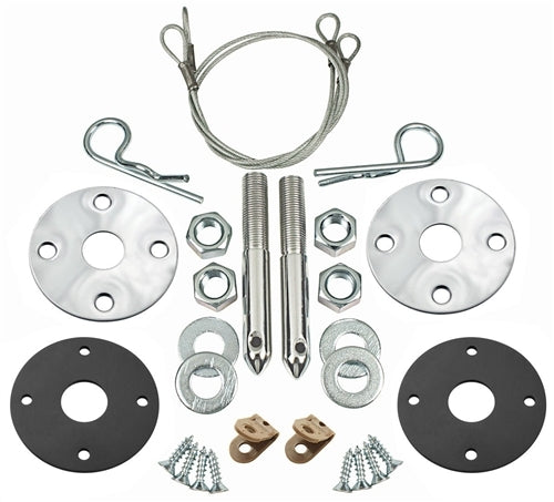 Hood Pin Safety Kit, Polished Stainless Steel