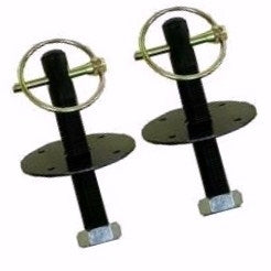 Hood Pin Safety Kit, Flip-Over Style, Black Aluminum
