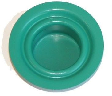 1968 - 1972 Inner Rear Quarter Drop Off Extension Green Drain Plugs with Gasket, Pair, Angle 3