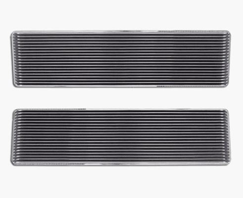 1968 - 1972 Nova Chrome Super Sport Hood Louvers, PREMIUM QUALITY PAIR, Angle 7