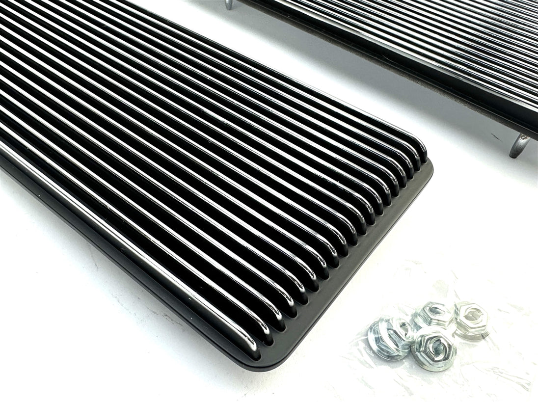 1968 - 1972 Nova SS Super Sport Chrome Hood Louvers, Budget Friendly Pair, Angle 2