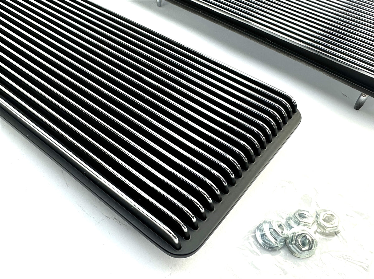 1968 - 1972 Nova SS Super Sport Chrome Hood Louvers, Budget Friendly Pair, Angle 2