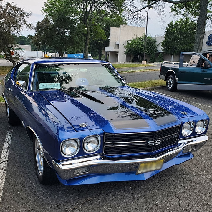 New 1970 - 1972 Chevelle Custom Restomod Pro Touring Front Spoiler, Carbon Fiber Hydro-Dipped, Angle 6