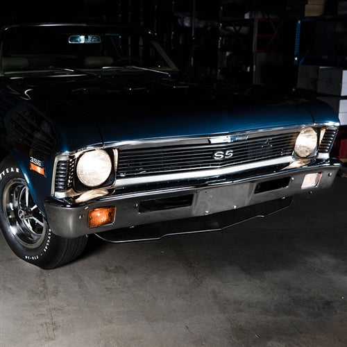 New 1968 - 1974 Nova Custom Restomod Pro Touring Front Spoiler, Carbon Fiber Hydro-Dipped, Angle 5