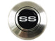 Custom Silver SS Horn Cap for Wood or Comfort Grip Steering Wheel, Choose Brushed or Black Finish