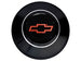 Custom Red Bowtie Horn Cap for Wood or Comfort Grip Steering Wheel, Choose Brushed or Black Finish, Angle 2
