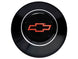 Custom Red Bowtie Horn Cap for Wood or Comfort Grip Steering Wheel, Choose Brushed or Black Finish, Angle 2