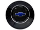 Custom Blue Bowtie Horn Cap for Wood or Comfort Grip Steering Wheel, Choose Brushed or Black Finish, Angle 2