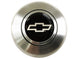 Custom Silver Bowtie Horn Cap for Wood or Comfort Grip Steering Wheel, Choose Brushed or Black Finish