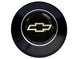 Custom Silver Bowtie Horn Cap for Wood or Comfort Grip Steering Wheel, Choose Brushed or Black Finish, Angle 2