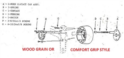 1967 - 1968 Chevelle and Nova Horn Contact Cam for Steering Column, OE Style, Angle 7