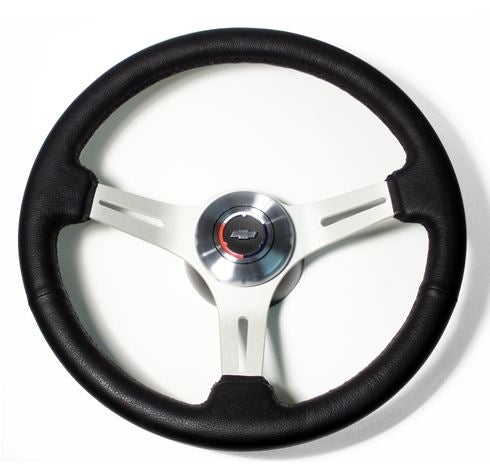 1969 - 1972 Chevelle or Nova Custom Black Leather Wrapped Steering Wheel Kit