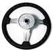 1969 - 1972 Chevelle or Nova Custom Black Leather Wrapped Steering Wheel Kit, Angle 2
