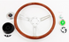 1967 - 1972 Chevelle and Nova Custom Genuine Wood Steering Wheel Kit, Angle 3