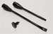 Custom Steering Column Levers Set, Black Anodized Billet Aluminum: Tilt, Hazard, and Turning