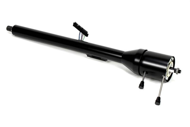 a 1967 - 1968 Chevelle IDIDIT Tilt Steering Column for Floor Shift with a Black Powder Coated Finish
