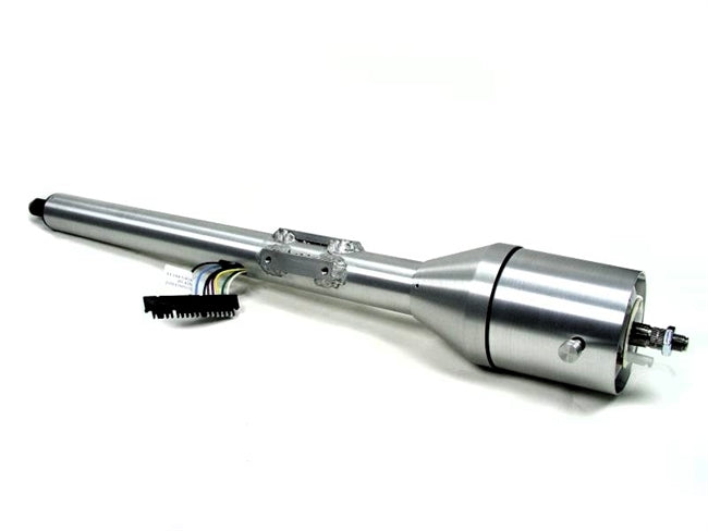 a 1967 - 1968 Chevelle IDIDIT Tilt Steering Column for Floor Shift with a Brushed Finish