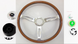 1967 - 1972 Custom Genuine Wood Steering Wheel Kit